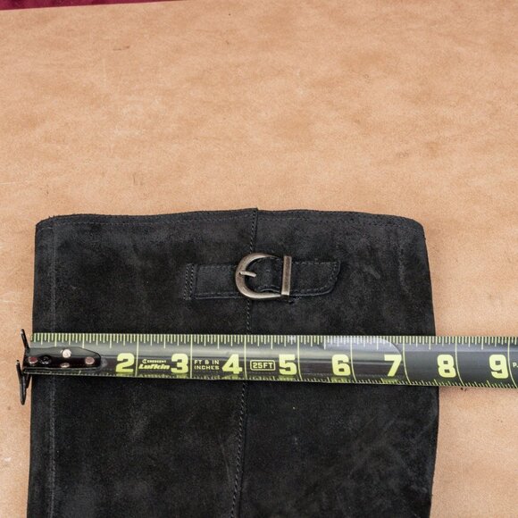 Born Women Esire Black Suede Zip Farm Wide Calf Riding Fashion Knee Boots sz 9 - Picture 8 of 10